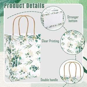 ถุงกระดาษใส่อาหารแบบใช้แล้วทิ้ง สีน้ำตาลและสีขาว แบบกำหนดเองได้ - Product Image 2