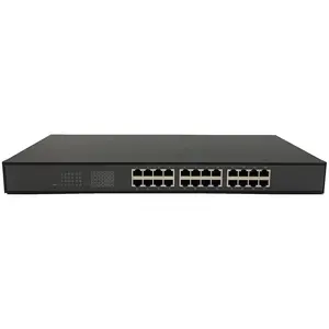 Conmutador Ethernet 1U Design 24-Port 10/100/1000Mbps