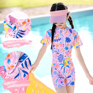 2025 Mới In Cô Gái Ngắn Tay Áo Nhanh Chóng Khô Chống Tia Cực Tím Áo Tắm Phim Hoạt Hình Mô Hình Cộng Với Kích Thước Trẻ Em Bãi Biển Tắm Phù Hợp Với - Product Image 3