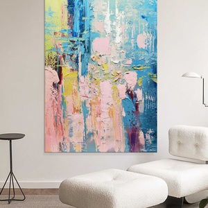 Pintura al Óleo sobre Lienzo, Arte Abstracto Colorido, Arte Texturizado en Lienzo, Pinturas Hechas a Mano, Decoración del Hogar, Arte Mural - Product Image 5