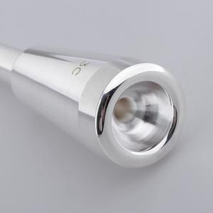 Pesante 3C ricco tono forma tromba bocchino in ottone materiale con finitura argento in lega di rame - Product Image 6