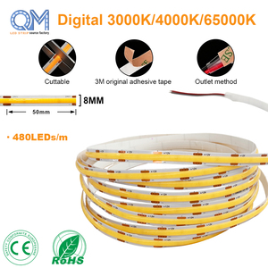 Tira de Luz LED COB de 10W/m, 12V 24V, 5M 10M, Flexible y Plegable para Techo Comercial - Product Image 1