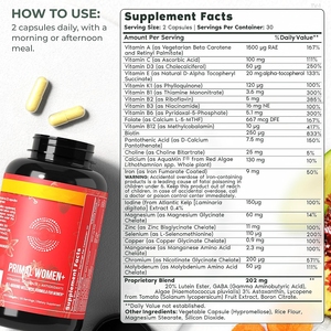 <span class=keywords><strong>C</strong></span>ápsulas de Multivitaminas para Mujer, Vitaminas A, <span class=keywords><strong>C</strong></span>, D, E, Complejo <span class=keywords><strong>B</strong></span>, Zinc, Apoyo Mineral, Nutrición, Energía para Adultos, Impulso del Metabolismo - Product Image 2