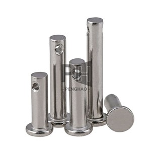 Goupille cylindrique à tête plate en acier inoxydable avec trou - Product Image 3