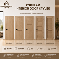 Porte intérieure en MDF avec apprêt blanc, panneau de porte en HDF, porte en bois massif pour le marché résidentiel américain