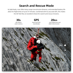 FIMI X8 <span class=keywords><strong>TELE</strong></span> Max Drone Professionnel Pliable 4800W avec Vidéographie Scène de Nuit Ultra IA et Caméra à Cardan Mécanique 3 Axes - Product Image 4