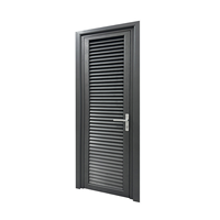 Porte à persiennes en aluminium sur mesure, poignée antirouille avec serrure, design moderne, pour balcon, ventilation, accès, coupe-vent, ouverture latérale, OEM