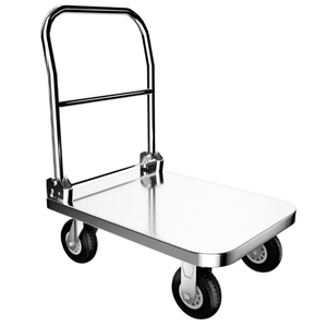 Carretilla de Mano de Acero Inoxidable de Tamaño Pequeño de 70*50CM, Remolque Plegable Silencioso de Empuje y Arrastre, Personalizable ODM - Product Image 3