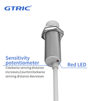 Capteur de proximité capacitif GTRIC série M18, distance de détection réglable de 5 mm, capteur de proximité capacitif NPN avec CE