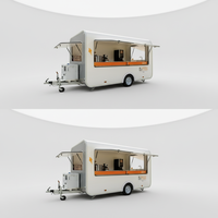 Nouvelle remorque de camion de restauration mobile de 14 pieds pour la vente de crème glacée, avec fibre de verre personnalisable, à vendre