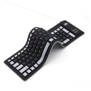 Teclado inalámbrico portátil Diseño plegable ligero y flexible Impermeable a prueba de polvo para Notebook Desktop Travel-Friendly - Product Image 5