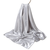 Grand châle en satin de soie à imprimé floral paisley marron vintage pour robe de soirée et écharpe pour femmes