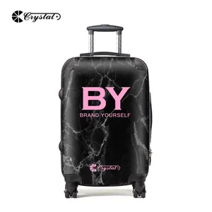 Customized design Big brand design polycarbonate PC ABS travel trolley luggage