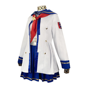 Disfraz de Cosplay de Uma Musume Oguri Cap de Star's Edge, Uniforme Blanco y Azul para Mujer, Traje de Anime - Product Image 1