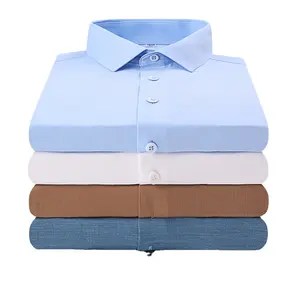 Camisas brancas casuais masculinas de outono de negócios de escritório por atacado de fábrica