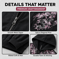 Sweat à capuche zippé personnalisé pour homme, coupe ample, en molleton 450 GSM, délavé à l'acide, impression DTG, épaules tombantes, fermeture éclair intégrale, poche avant, ourlet côtelé, OEM ODM Marque Privée