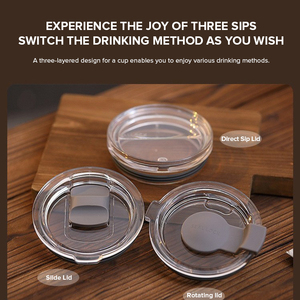 Biểu Tượng Tùy Chỉnh Văn Phòng 450Ml Hợp Thời Trang Đôi Tường Thép Không Gỉ Cách Điện Cốc Cà Phê Mới 304 Nhiệt Cup Với Xử Lý Và Nắp - Product Image 6