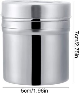 Utensilios Modernos Multiusos para Especias y Condimentos, Botellas de Acero Inoxidable para Especias, Café, Cacao, Chocolate, Dosificador de Malla, Ecológico - Product Image 2