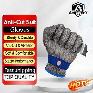 Gants de travail de sécurité en acier inoxydable 316L, anti-coupure de niveau 5, résistants à la déchirure, sans poudre, pour boucher, personnalisables, vente en gros - Product Image 1