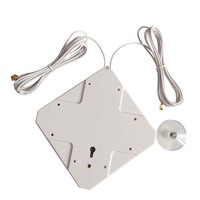 Antenne panneau omnidirectionnelle LTE 4 GHz 700-2700 MHz à double polarisation 30 dBi avec 2 connecteurs SMA et câble RG174 de 3 mètres