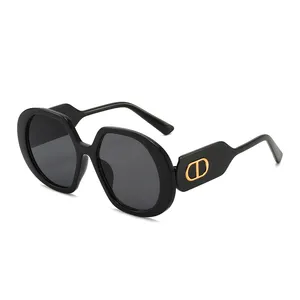 Vintage Decoration Women Sunglasses Fashion Classic Oversized Round Frame Glasses Fashion Outdoor UV Shade Eyewear