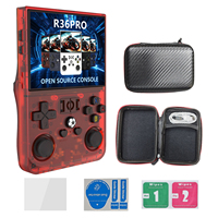 Consola de juegos retro portátil GAMINJA R36, más de 30 simuladores, con variedad de juegos, pantalla Ips de código abierto de 3,5 pulgadas, reproductores de juegos portátiles