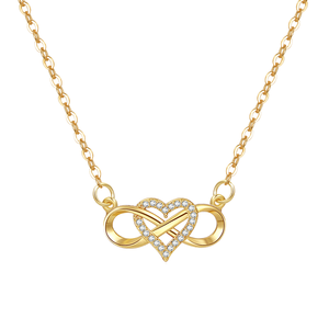 Collana con Ciondolo in Zircone, Materiale in Rame Placcato Personalizzato, Collana alla Moda per Uomo e Donna - Product Image 1