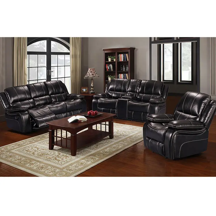 Elektrische Liege sofa Frank Möbel Hot Selling American Style Wohnzimmer möbel Set Freizeit Sofa Stuhl Leder Lounge Liegestuhl