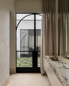 French Exterior Arched Shape Double Glass Front Main <b>Swing</b> House Doors with Steel <b>Frame</b> Design <b>for</b> Entrance - Product Image 3
