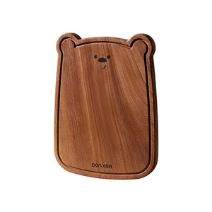 Planche à découper en bois d'ébène en forme d'ours Donx, petite, 30x20x2.2cm, pour la cuisine - Product Image 1