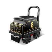 Poussette de train rétro avec piste version électrique avec lumières musique son avec siège de rangement