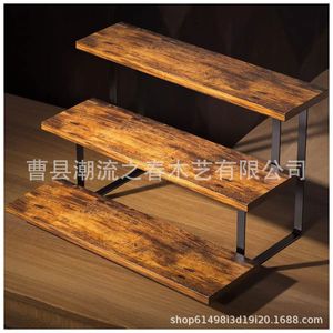 Nuevo expositor multinivel de hierro y madera para exhibición transfronteriza, estantería escalonada para cajas sorpresa, expositor de figuras de escritorio - Product Image 5
