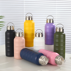 Custom Logo 750ml 1000ml Double Wall 304 Stainless Steel <b>Cup</b> <b>Large</b> Capacity Sports Water Bottle With Handle - Product Image 1