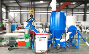 Ligne de production de granulés d'aliments pour animaux combinée 60-1000 kg/h avec moulin à granulés à matrice plate, machine de traitement d'aliments pour poulets à 2 rouleaux, broyeur, mélangeur et convoyeur - Product Image 3