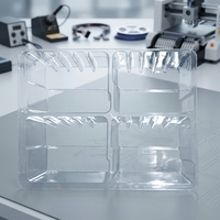 Emballage en blister transparent en PET écologique personnalisé de forme rectangulaire pour l'électronique grand public, les appareils photo et les composants