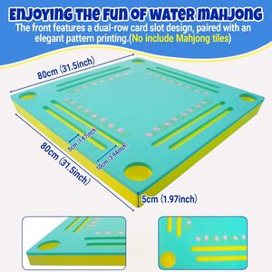 Table de Mahjong flottante pour piscine, plateau pour jeux de cartes, Mahjong, Poker, <span class=keywords><strong>Scrabble</strong></span>, Dominos, Fournitures pour fêtes estivales à la plage - Product Image 2