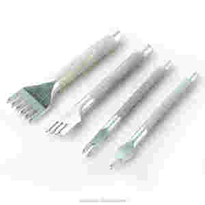 4Pcs 1/2/4/6 Prong Leather Craft Tool Sets Diy Handmade Sewing Leather Tools Hole Punches Lacing Stitching Working Chisel - Product Image 3