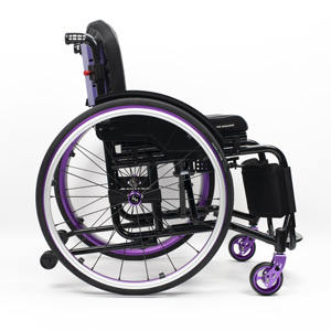 超軽量 WI5802 スポーツ車椅子 7.18kg フレーム |   24インチのホイール、調節可能なシートと背もたれ、転倒防止設計 - Product Image 5