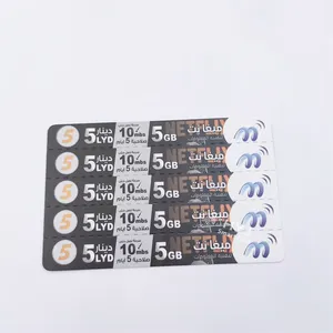 Perforation multi pin papier karte WiFi karte mit scratch panel pin code