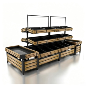 Estantes de Exhibición de Frutas y Verduras para Tiendas de Abarrotes, Estantes de Almacenamiento de Acero para Supermercados - Product Image 4