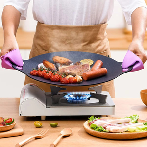 Piastra <span class=keywords><strong>per</strong></span> Barbecue in Metallo <span class=keywords><strong>per</strong></span> Interni ed Esterni, Resistente al Calore e Senza Fumo, <span class=keywords><strong>per</strong></span> Grigliare e Friggere - Product Image 6