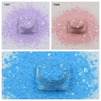 Glitter pastello misto grosso e fine, fiocchi di glitter opachi morbidi, paillettes colorate all'ingrosso per feste, coriandoli, resina, nail art, tumbler