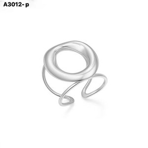 Anillo de Moda Amy Amy A3012 P para Mujer, Acero Inoxidable, Chapado en Plata 925, Geométrico, Moderno, para Uso Diario, Regalo, Joyería - Product Image 1