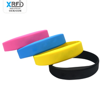 Muestras Gratis, Pulsera de Silicona Impermeable con Chip RFID NFC de 13.56MHZ, Brazalete Festivo