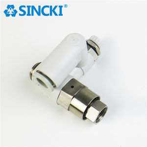 Controlador de velocidad serie ASP SMC Ajuste de un toque con válvula de retención piloto Piezas neumáticas - Product Image 5