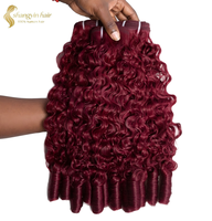 Vente en gros et dropshipping : Cheveux humains brésiliens 12A Deep Wave pré-bouclés, 30 pouces, trame simple, cheveux vierges bruts en vrac pour tresses bohèmes