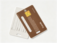 Étiquette de bagage en PVC personnalisée, étiquette de bagage rigide en plastique avec trou pour valise, cadeau promotionnel
