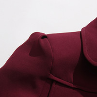 Blazer femme vintage à col rabattu, à simple boutonnage, manches longues, veste ajustée, unie, avec ceinture