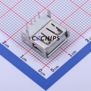 903-232A1014D10100 USB Connector Bent Lead Through Hole Connector Type-A USB 2.0 Female Right Angle Insert - Product Image 1