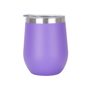 Gobelet à vin de luxe 2026 de 12 oz, en acier inoxydable, isolé sous vide, sans pied, avec couvercle, personnalisable avec logo, pour café, vente en gros - Product Image 5